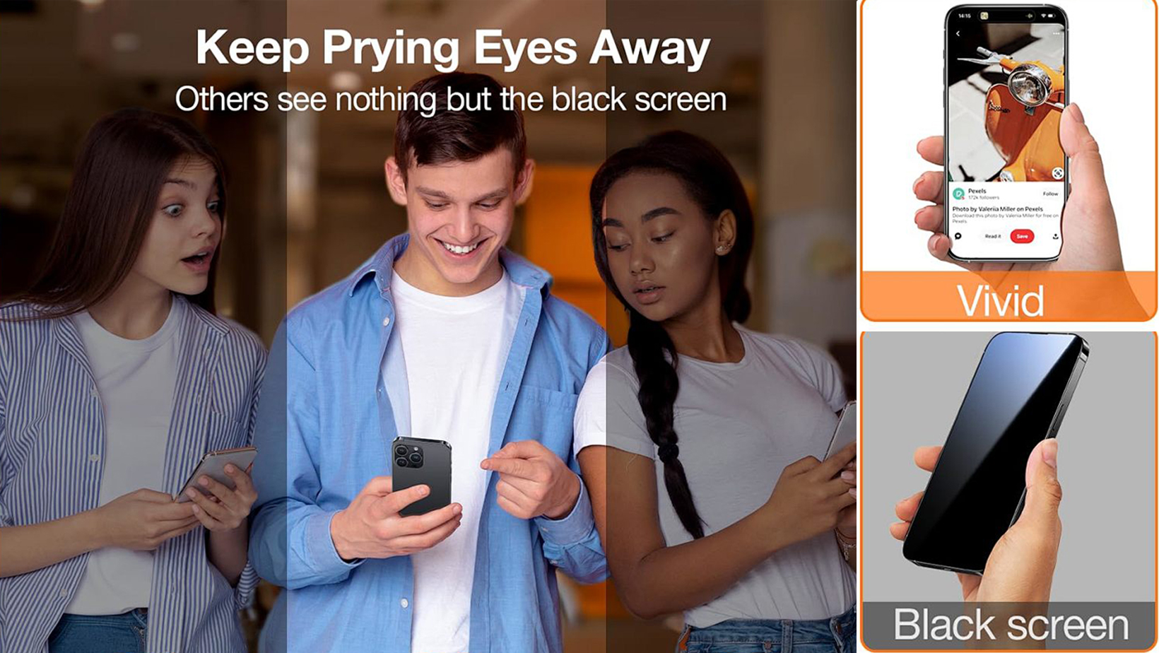 Privacy Screen Protector on iPhone 16 Promax - PERFECTSIGHT